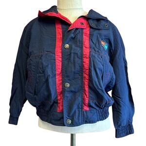 Vintage Jacket Womens Size Small Blue Windbreaker Retro Outdoor Wear Hiking Camp